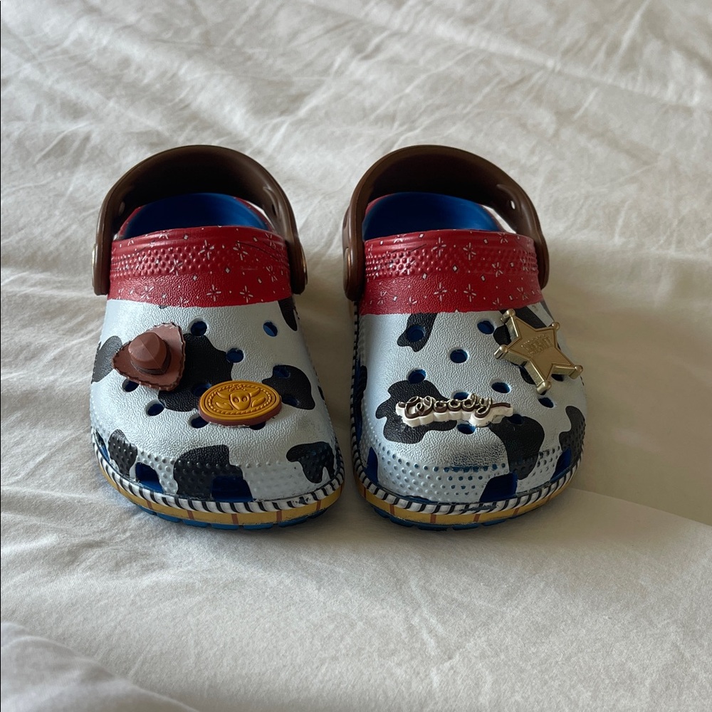 CROCS Kids Toy Story Slippers - Red, Blue, Brown